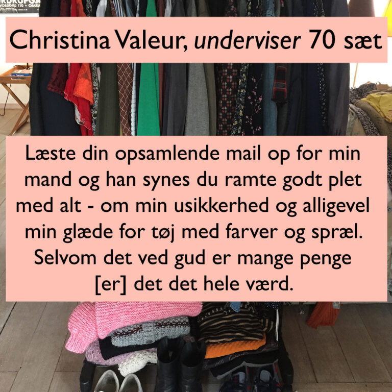 Testimonial garderobetjek Christina Valeur