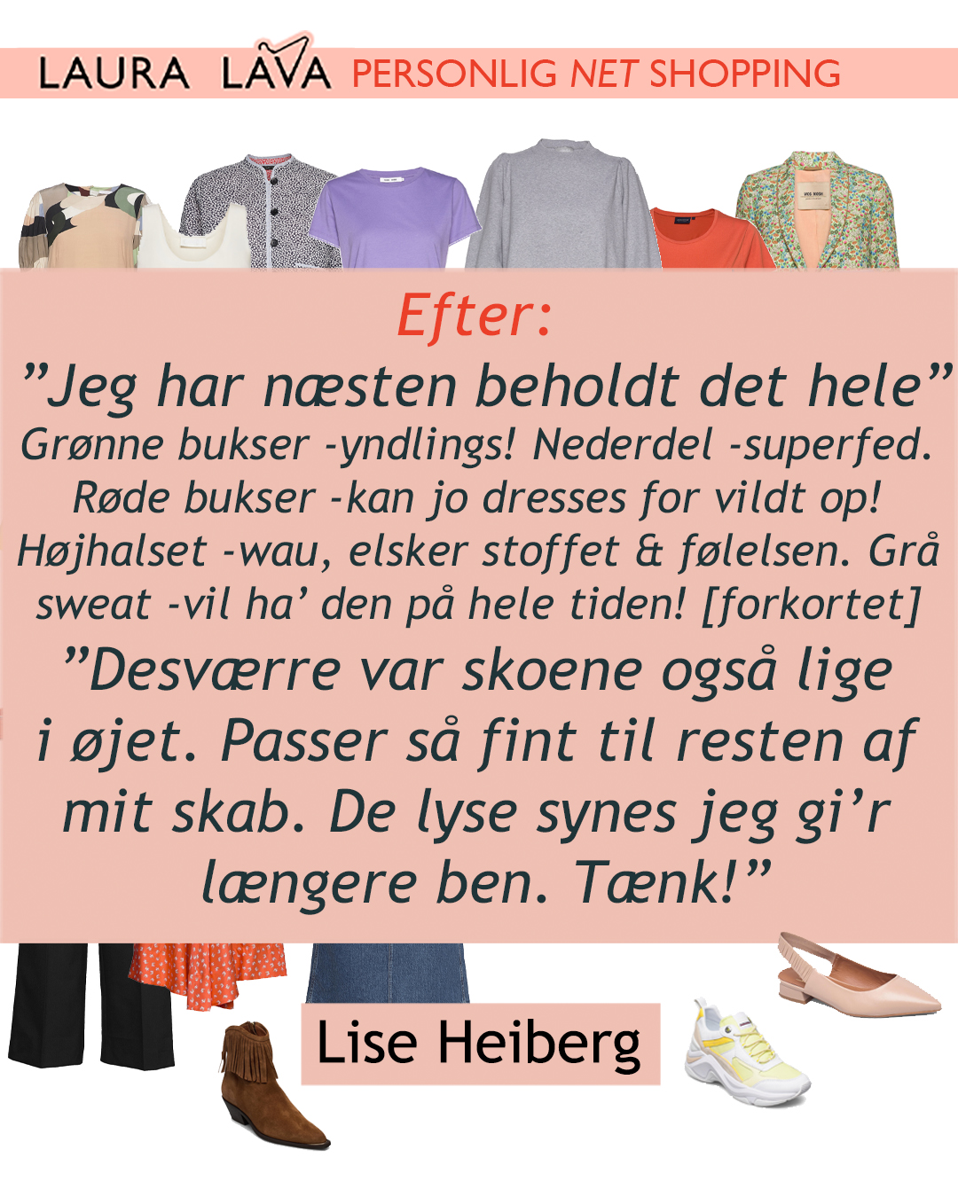 1080 x 1350 px Personlig Shopping Lise efter